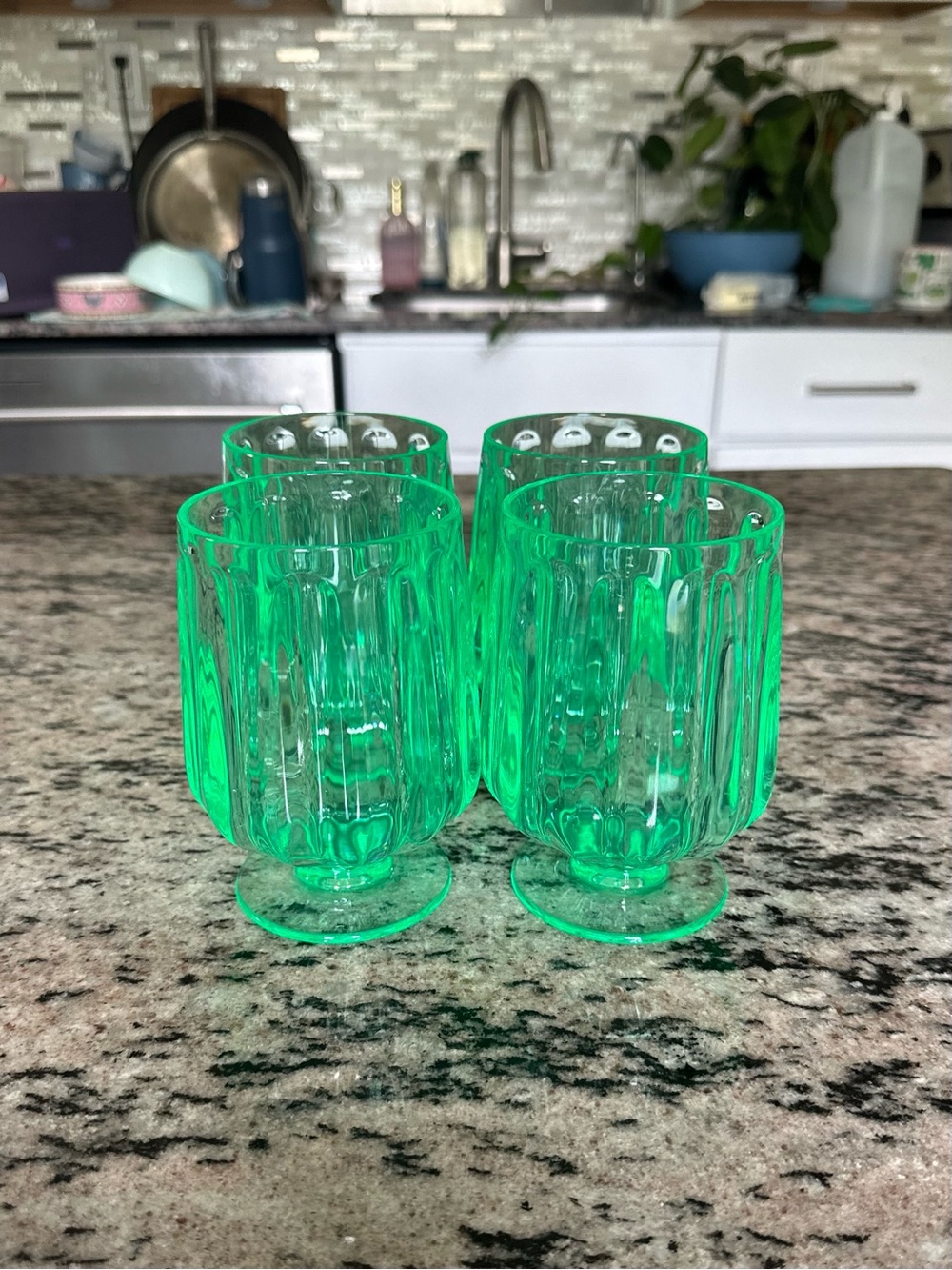 Anthropologie Lucia Acrylic Goblet, Set Of 4
